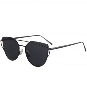 Metal Bar Black Sunglasses